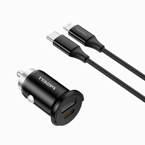 PISEN Quick Mini Car Charger USB-C+USB-A 20W (TP-C77)